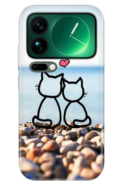 Cekuonline Xiaomi Mi 17 Pro Max Case Color Silicone Printed Tpu Love of Cats