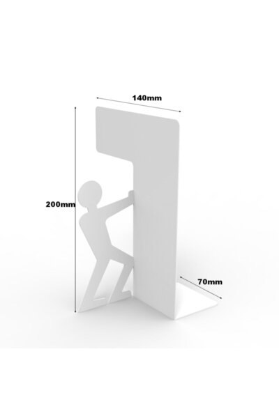 VENON 1 τεμ. Βιβλιοθήκη Ανδρικό Μοντέλο ΛΕΥΚΟ Διακοσμητικό Στήριγμα Βιβλίων Οργανωτής Βιβλιοθήκης ΜΟΝΤΕΛΟ ΑΝΔΡΑ