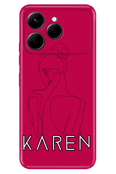 TECNO Spark 40 4g RetroTarz Kılıf Tema İsim Yazılı Kişiye Özel Silikon Kapak ...