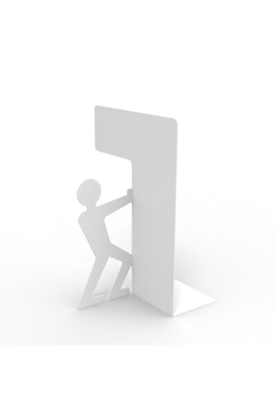 VENON 1 τεμ. Βιβλιοθήκη Ανδρικό Μοντέλο ΛΕΥΚΟ Διακοσμητικό Στήριγμα Βιβλίων Οργανωτής Βιβλιοθήκης ΜΟΝΤΕΛΟ ΑΝΔΡΑ