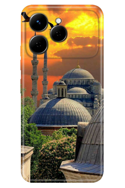 TECNO Spark 40 4g (Km5N) Case Decorative Silicone Printed Cover Kızıli̇stanbul