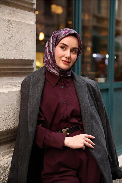 Silk Home Μεταξωτό μαντήλι από μετάξι με σχέδιο κερασιού και χαμομήλι 90x90