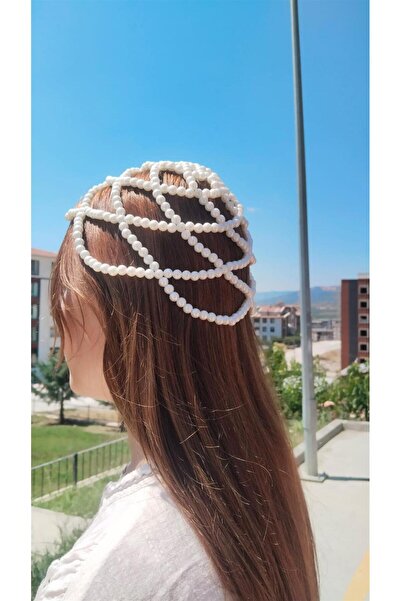 craftbaskitasarim Accesoriu pentru păr cu perle împletite