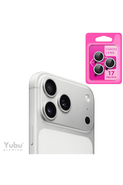 yubu واقي عدسة الكاميرا من حجر الألماس المتوافق مع هاتف iPhone 17 Pro Max / 1...