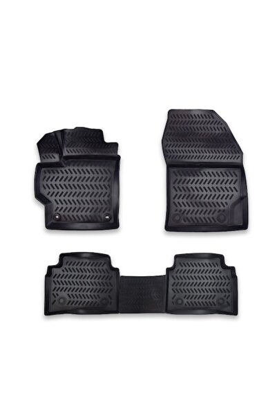 OEM Set de 4 covorașe de cauciuc tip tavă pentru Toyota Auris I (2008-2013) cu cleme de podea