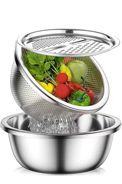 BLOOMING TIME 3 Piece Multifunctional Stainless Steel Kitchen Grater Set, Can...