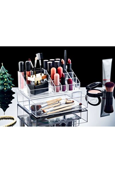 Leony 17 Compartment Makeup Cosmetic Jewelry Accessories Organizer Box with Drawers