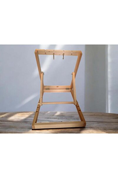 blue cat's home Wooden Macrame Knitted Bench