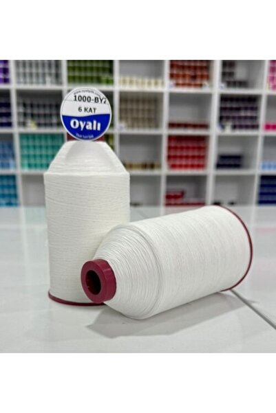OYALI Dantel İpliği 200gr 6 kat Suni İpek - Renk No: 1000
