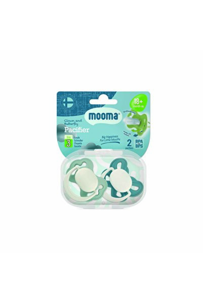 MOOMA PALYAÇO VE KELEBEK EMZİK NO:3 PASTEL MAVİ & NEHİR YEŞİLİ BPA & BPS İÇERMEZ, SAKLAMA KABI HEDİYELİ