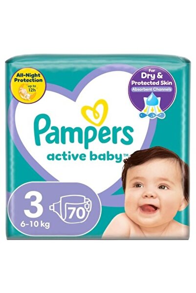 Pampers Scutece active pentru bebeluși, mărimea 3, 68 bucăți (6-10 kg)