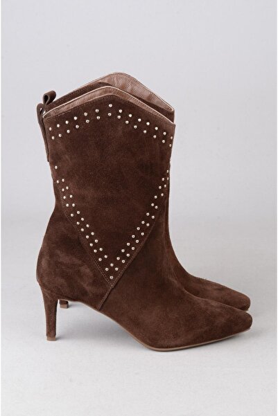 SEÇ KUNDURA SEÇ 5510 CIZME WESTERN CU TACĂ (Înălțimea tocului: 7 cm) MARO DE ...