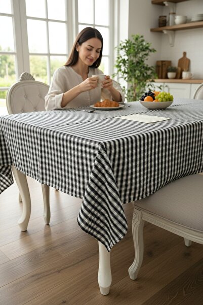 Sofline 100% Cotton Checkered Table Cloth (170X170 cm) |   Pötikare Picnic Mat