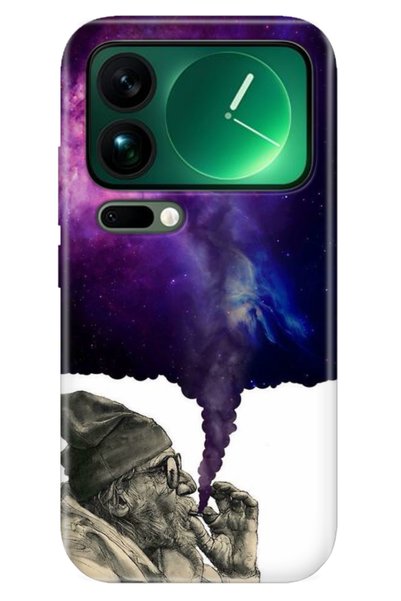 Cekuonline Xiaomi Mi 17 Pro Max Case Decorative Silicone Printed Cover Smoke