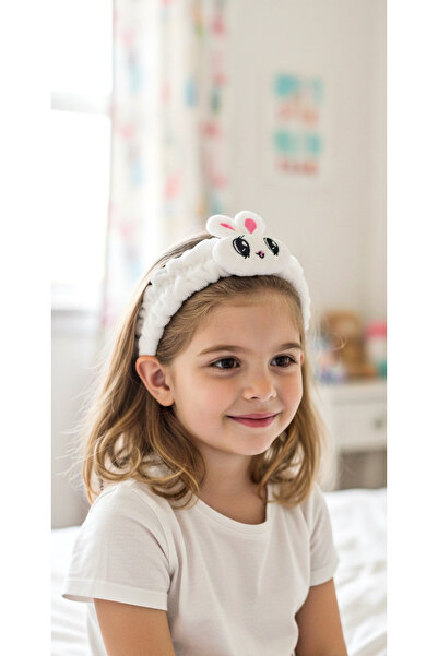 Mufincollection Bandă de păr pentru copii cu model de iepure de pluș – moale ...