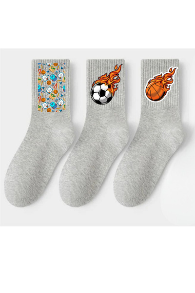 Tubinyoo Football & Basketball Printed School Socks