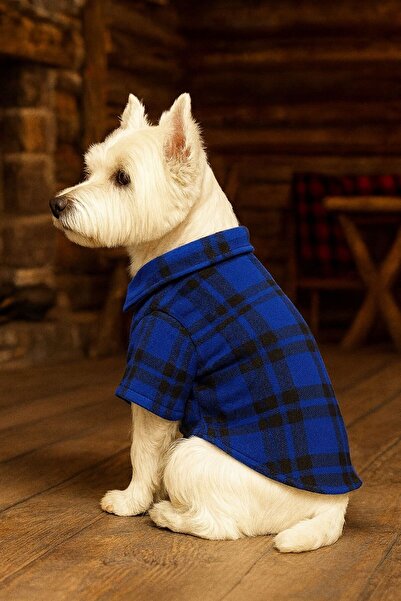 DOGİ&DOG Small Breed Blue Lumberjack Shirt Dog Outfit (1-10kg)
