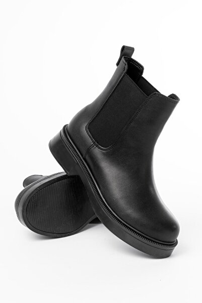 Zerenyus ZRİN-2137 Premium Μαύρες Ελαστικές Καθημερινές Γυναικείες Μπότες