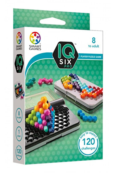 Smart Games - IQ Six Pro, logic game with 120 challenges, 8+ years