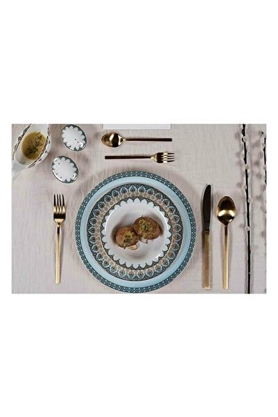 Porland 04ALM001377 Mahpeyker 85 Parça (Çay+Kahve Setli) 12 Kişilik Yemek Takımı