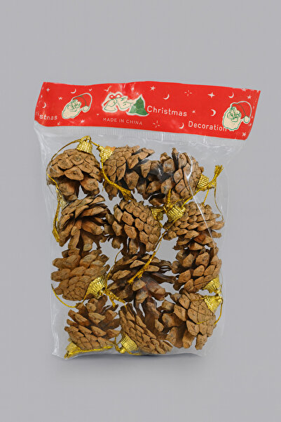 ÇINARASYADAHOME زينة شجرة عيد الميلاد على شكل مخروط، 12 قطعة، 4 سم