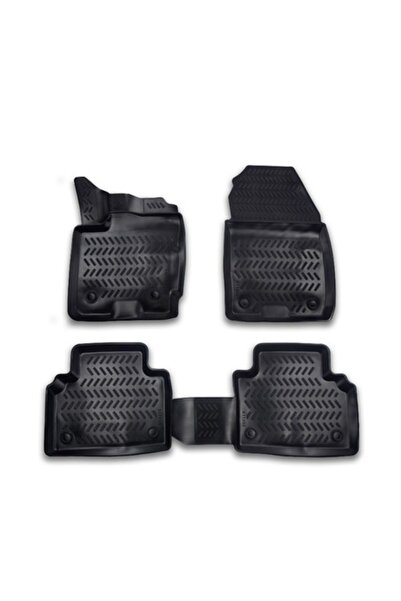 OEM Set de 4 covorașe de cauciuc cu cleme pentru Ford Tourneo Courier (din 2015)