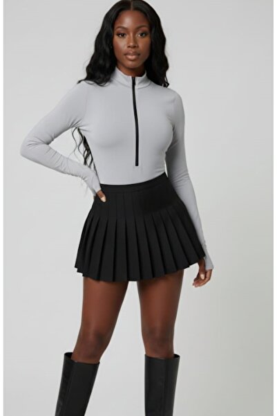 KİM Kİ O Body pentru femei, cu fermoar, amestec de poliester și spandex