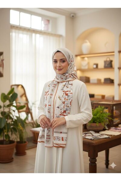 Sevgi Butik Şal ÇİFT TARAFLI DESENLİ TİVİL İPEK ŞAL