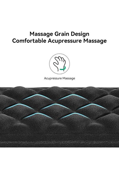 EooCoo Keyboard and Mouse Pad Wrist Support Set with Massage Design (12x8 in, Black)