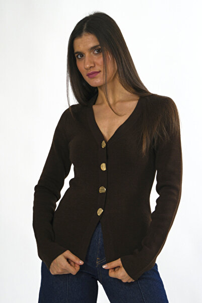 ABBRA Γυναικεία ζακέτα με 4 κουμπιά