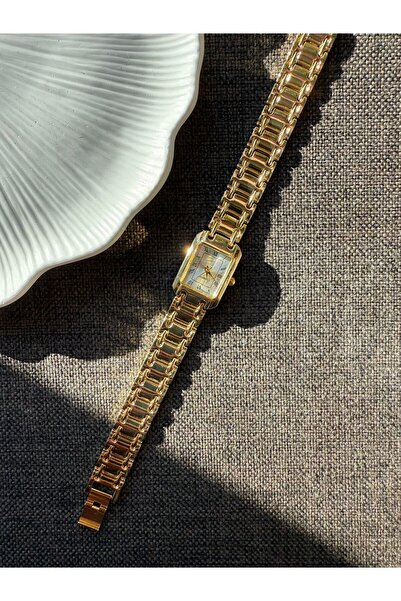 rubsey Retro Minimal Metal Cord Vintage Women's Wristwatch Gold