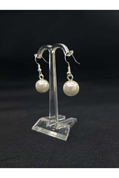 sarıyer silver Majorca Pearl Dangle Design 12 Mm. Measure Stylish Style Daily Use Mallorca Pearl Steel Earrings