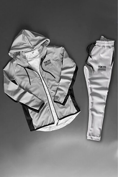 NOFLEN Tokyo Printed Pocket Zippered Scuba Tracksuit Set