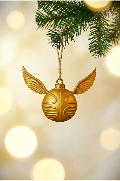 Anka Atolye Harry Potter Golden Snitch Yılbaşı Ağaç Süsü - 3D Baskı Noel Topu
