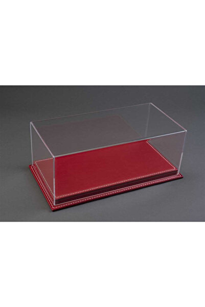 Atlantic Vitrină Mulhouse scara 1:18 cu bază din piele roșie (325x165x118 mm) 1:18