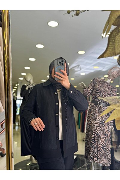 FUAT GÜRSEN YENİ FUAT GÜRŞEN KADIN PUL PAYET İŞLEMELİ KOT KAP 2609