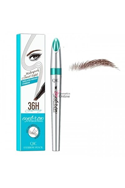 QIC Eyebrow pencil with Microblading effect gel 36H - 02 Dark Brown