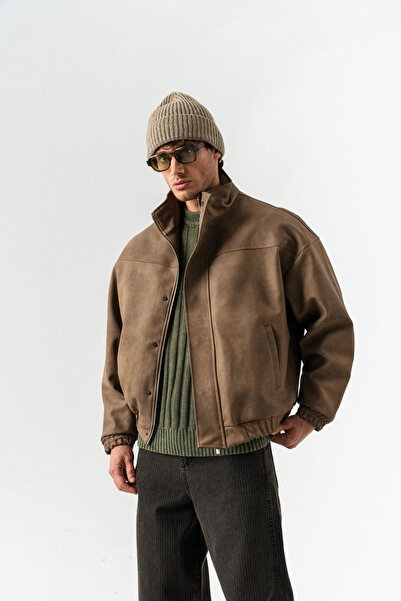 go gang own Fadeout Zippered and Closed Floater Leather Coat