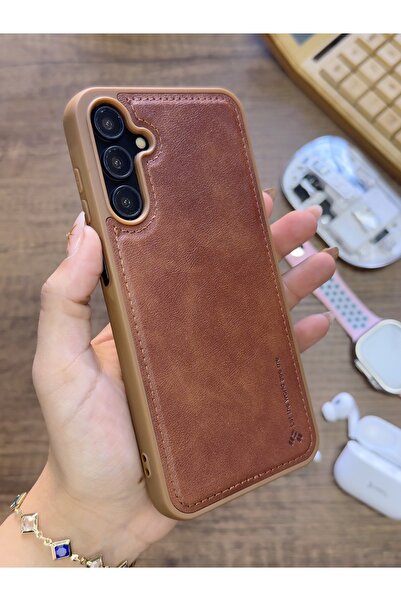 MTL Samsung Galaxy S24 Compatible Premium Leather Textured Shock-Resistant Nasal Silicone Case