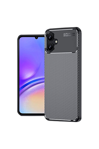 ceppark نيوفايس حافظة سامسونج جالاكسي A06 غطاء كربون بتركيز تلقائي - أسود