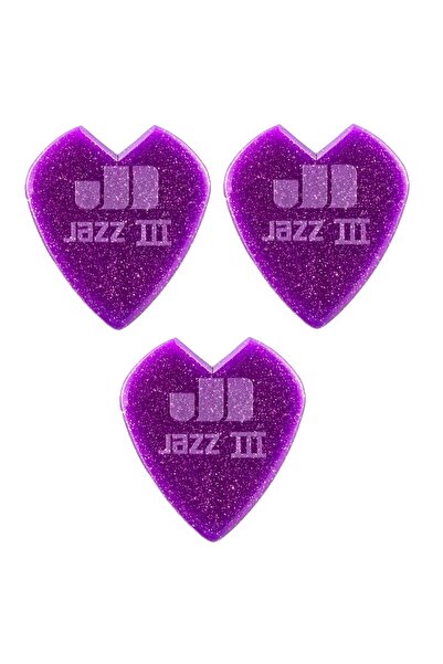 DUNLOP Jim 47RKH3NPS Jazz III Purple Sparkl Pena 3 Adet Kirk Hammett Signature