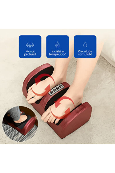 OferteTop Electric Foot, Sole and Ankle Massager with Heating and Adjustable Intensity