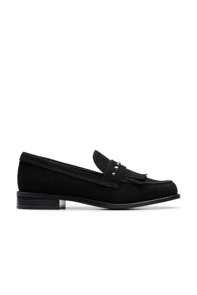 CLARKS Women's Black Hana Loafer Slip On