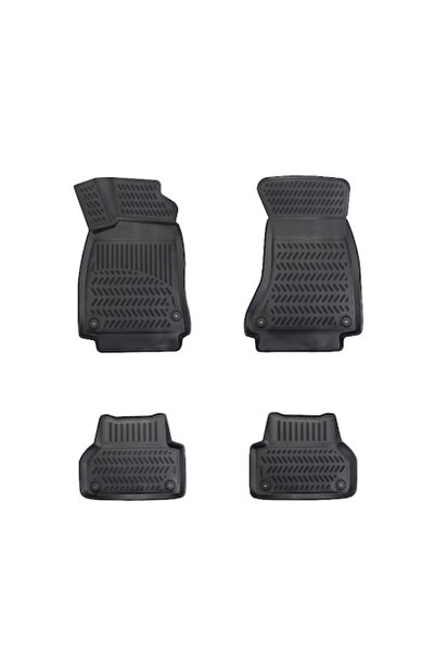 OEM Set de 4 covorașe de cauciuc dedicate pentru Audi A4 B9 (din 2016) cu cleme