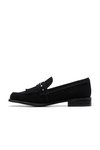 CLARKS Women's Black Hana Loafer Slip On