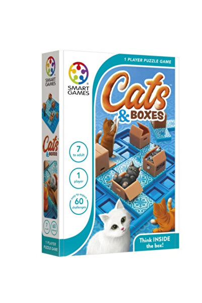 Smart Games - Cats and Boxes, logic game with 60 challenges, 7+ years