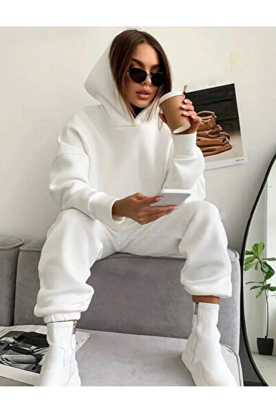 BY CAESAR بغطاء رأس طقم رياضي من ALT TOP، طقم رياضي بثلاث خيوط، مقاس كبير للج...