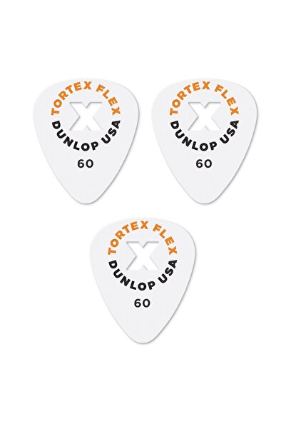 Jim Dunlop 428X0.60 Gitar Pena 3 Adet (0.60 mm) Tortex Flex X