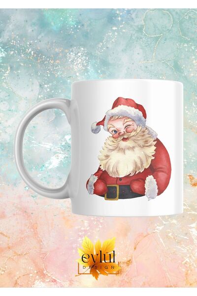 Eylül Design Christmas New Year Special Design Santa Claus Printed Mug Cup Gi...