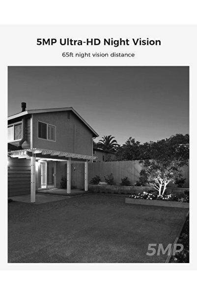 Generic Hiseeu 10CH Expandable Wireless Security Camera System - 10in Monitor, 4×5MP Cameras, 1TB HDD